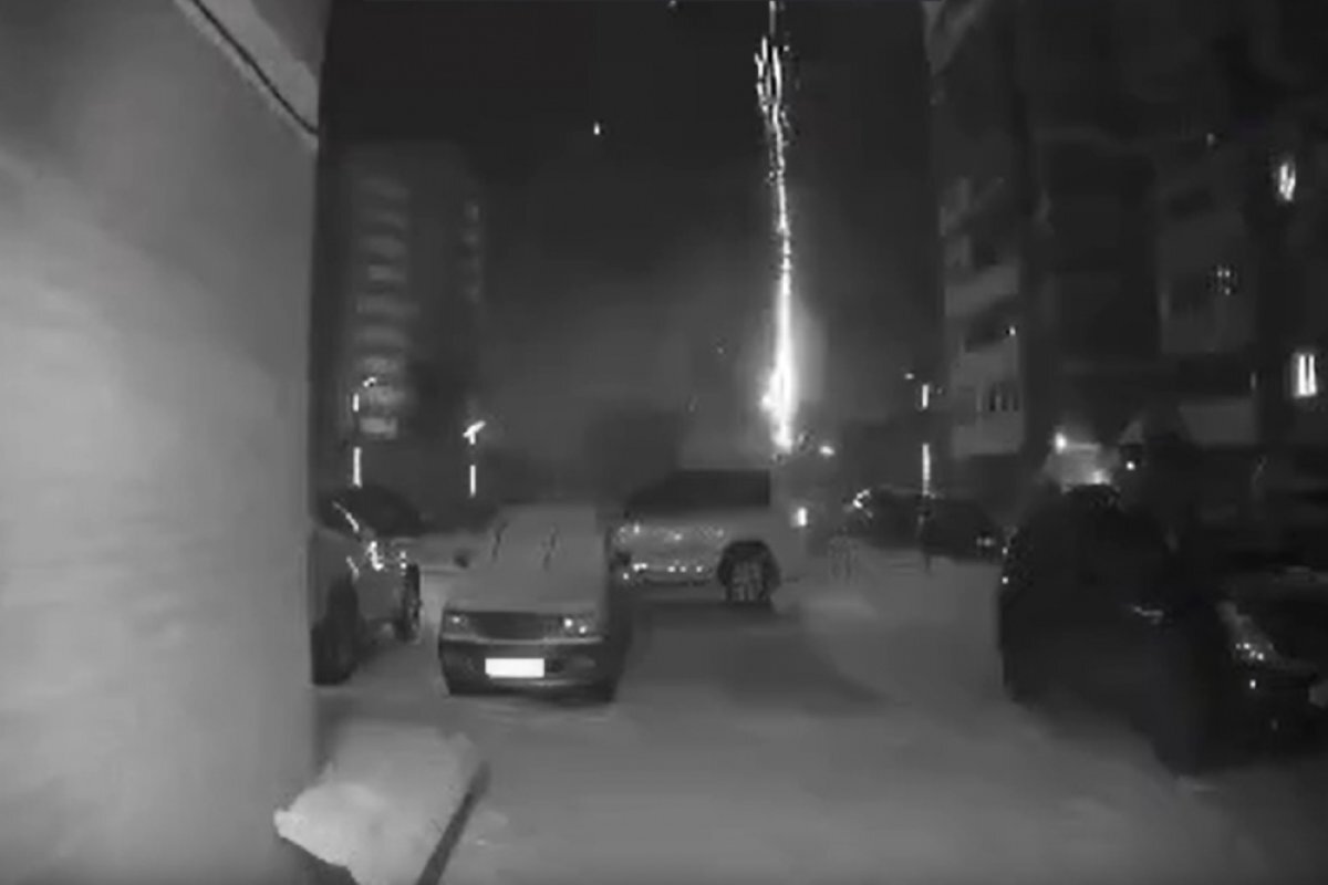    Пожар из-за фейерверка попал на видео в Бурятии