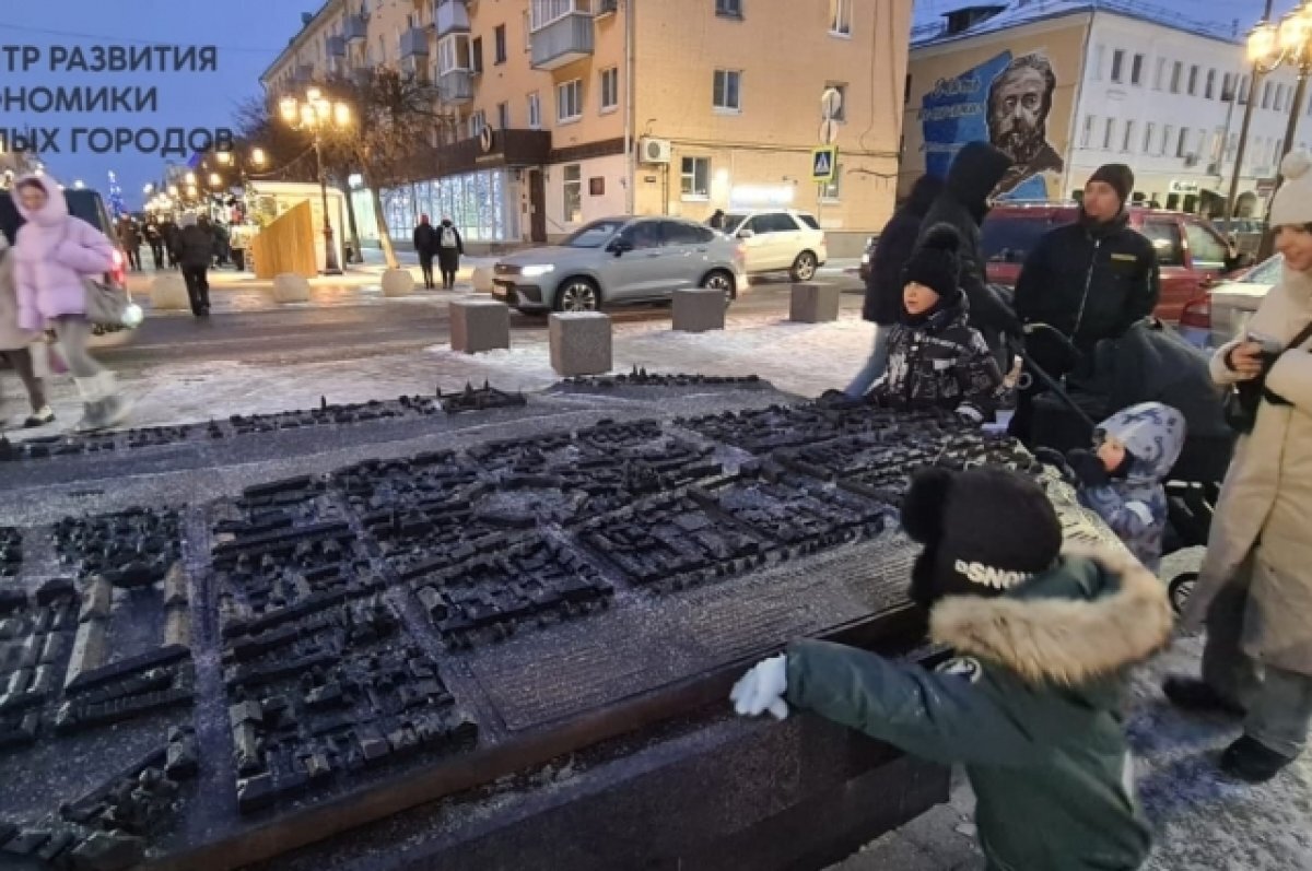    В Твери на улице Трехсвятской установили объёмную карту города