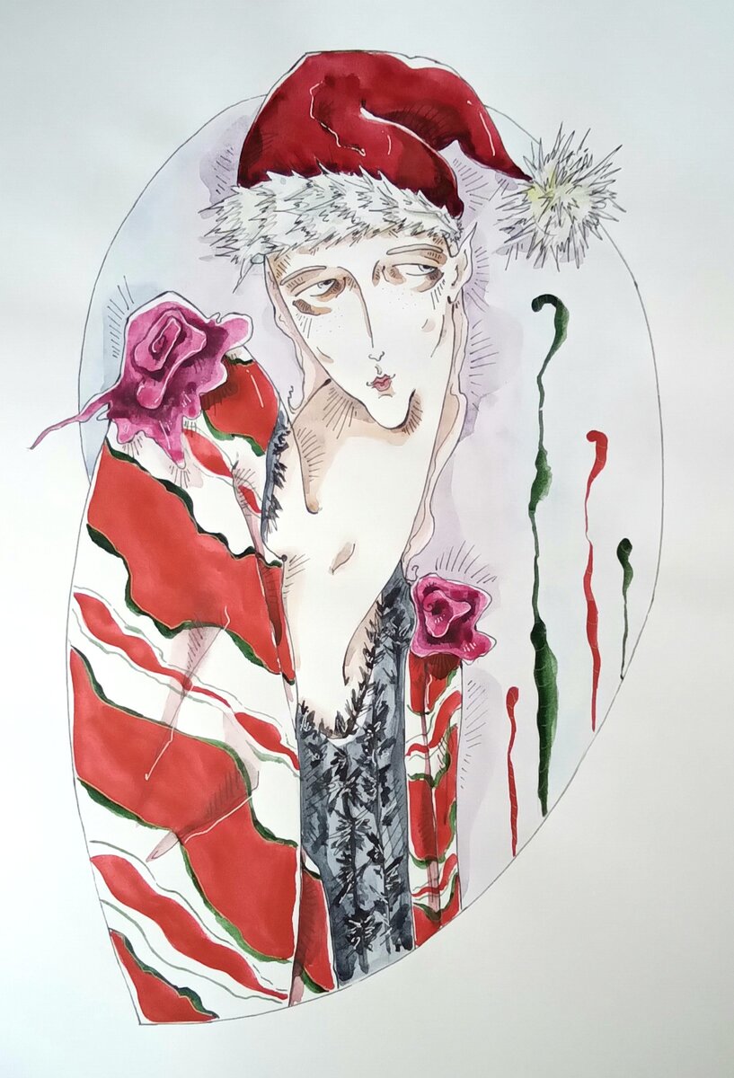 Авторская иллюстрация "Мечтательный эльф"