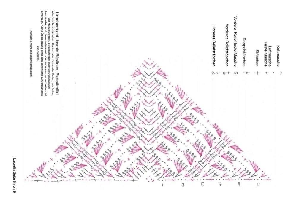 Красивые шали со схемами