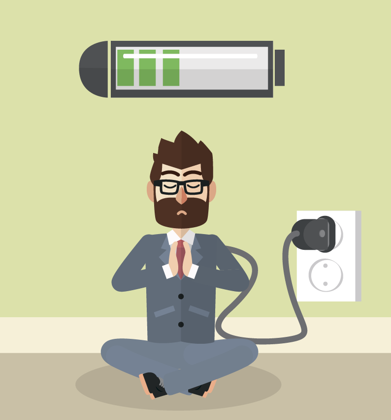 Ставим себя на зарядку.