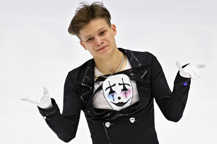 Евгений Семененко в короткой программе.