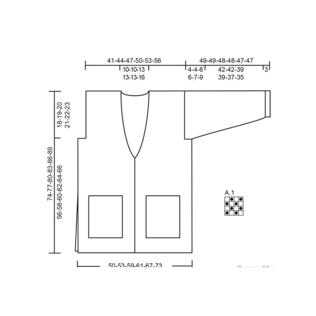 Кардиган спицами размер