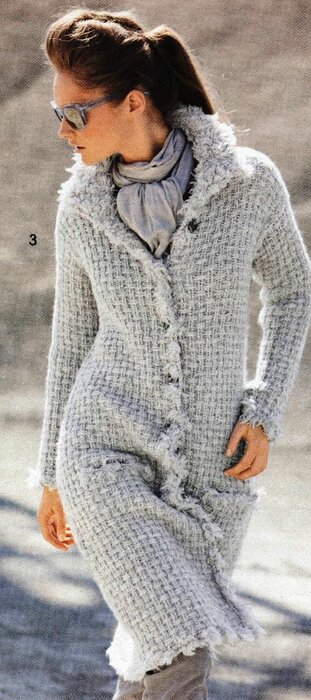 Кардиган светло-серого цвета