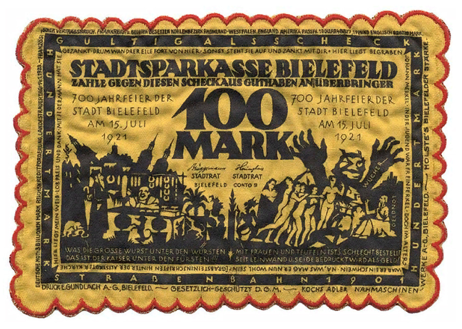 Билефельд. 100 марок из шёлка (аверс)