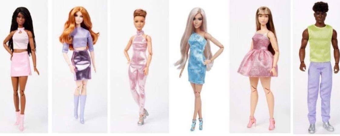 Кукла Барби Fashionistas Черно-белый наряд HRH11 Барби Mattel купить Москва