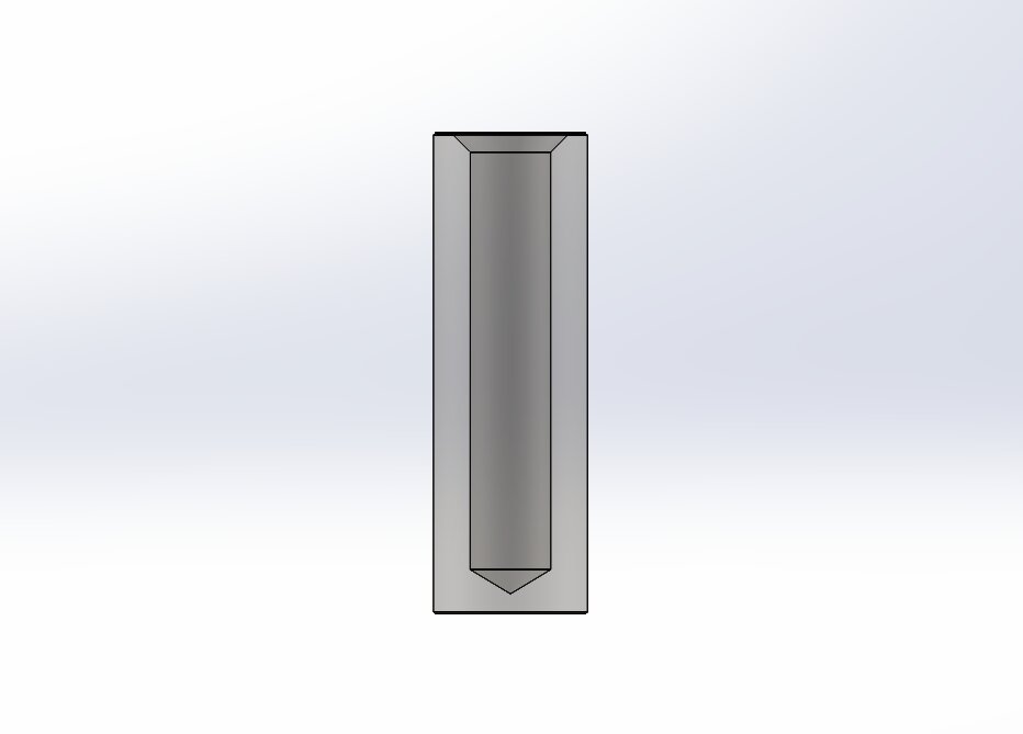 3D модель поршневого пальца в разрезе