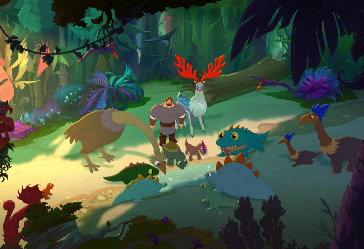 Кадр из мультфильма "Три богатыря и Пуп Земли". 