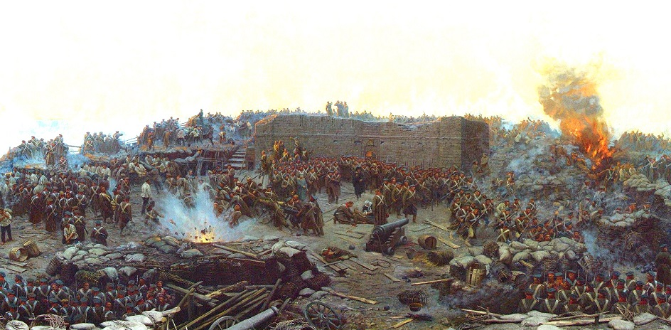 Фрагмент панорамы Ф.Рубо "Оборона Севастополя"
