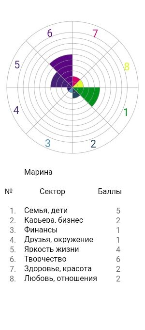 Моё колесо баланса