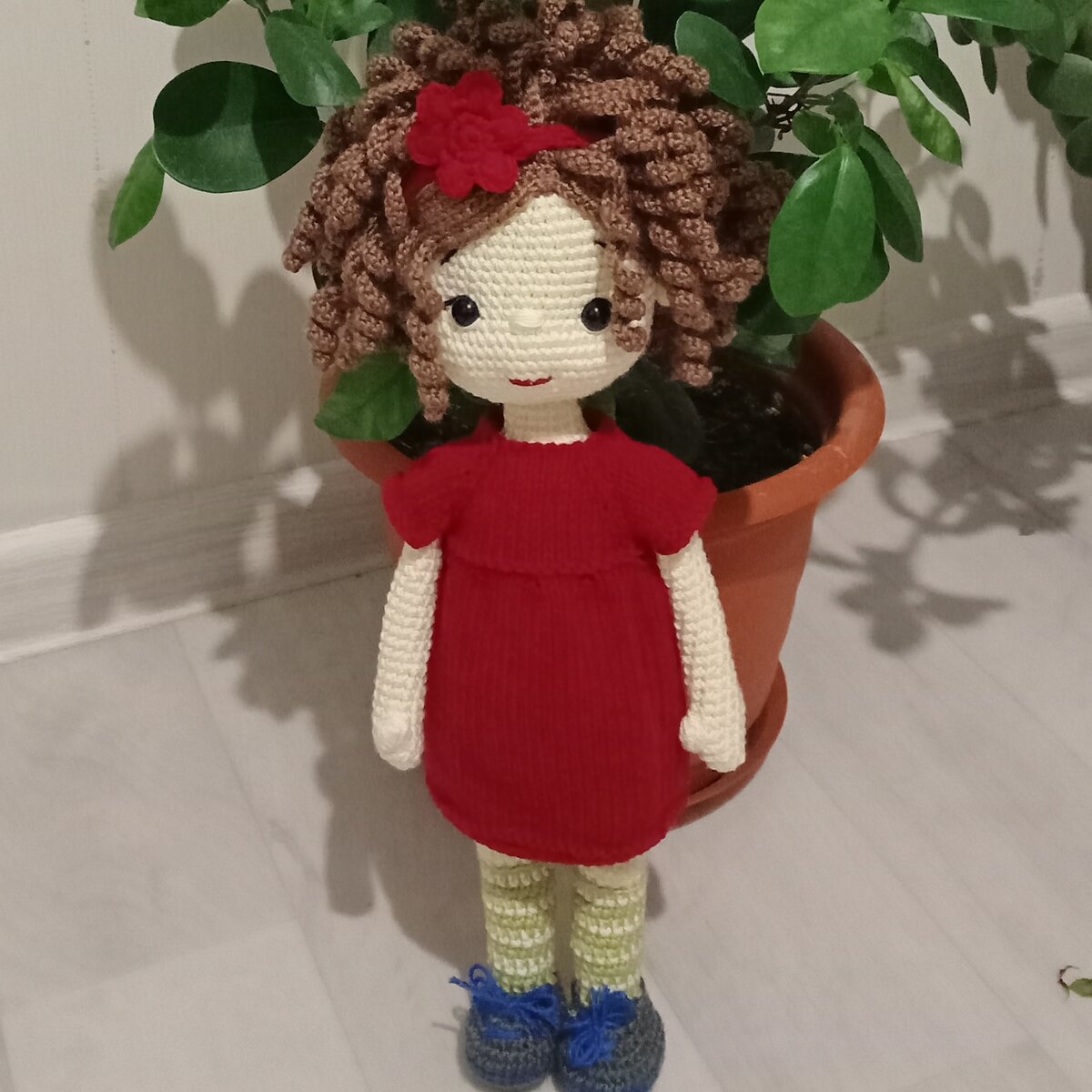 Моя первая кукла. Заказчица была в восторге.