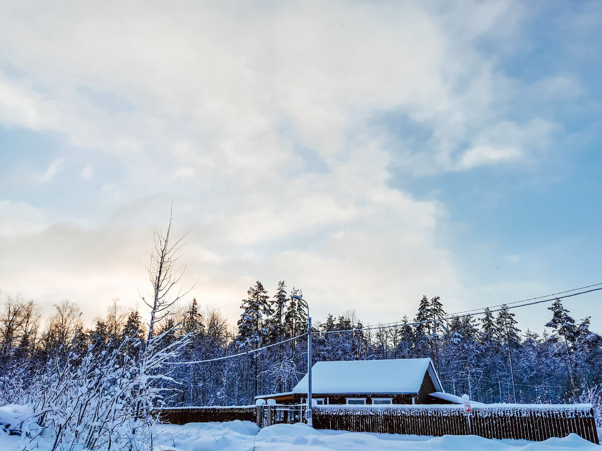 Морозный день в нашем посёлке