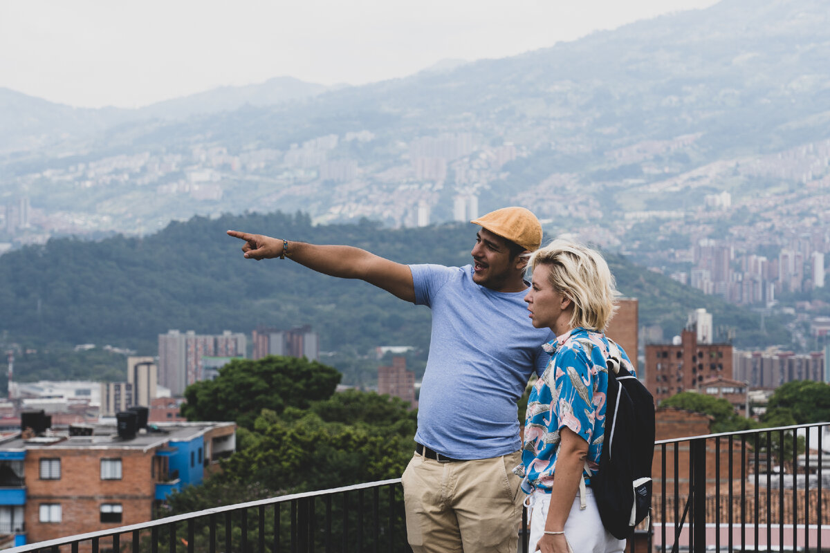 в Медельине, Колумбия, с гидом