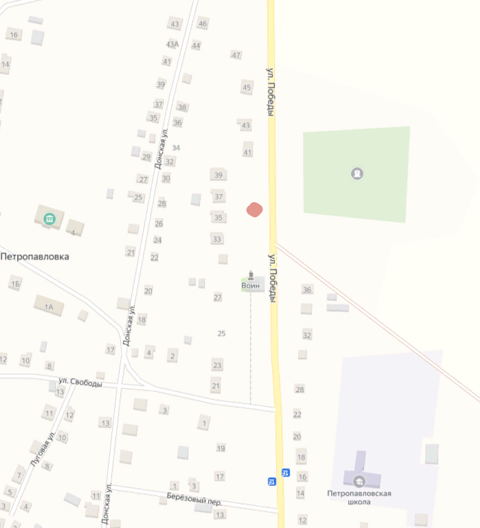 Место падения взрывного устройства.