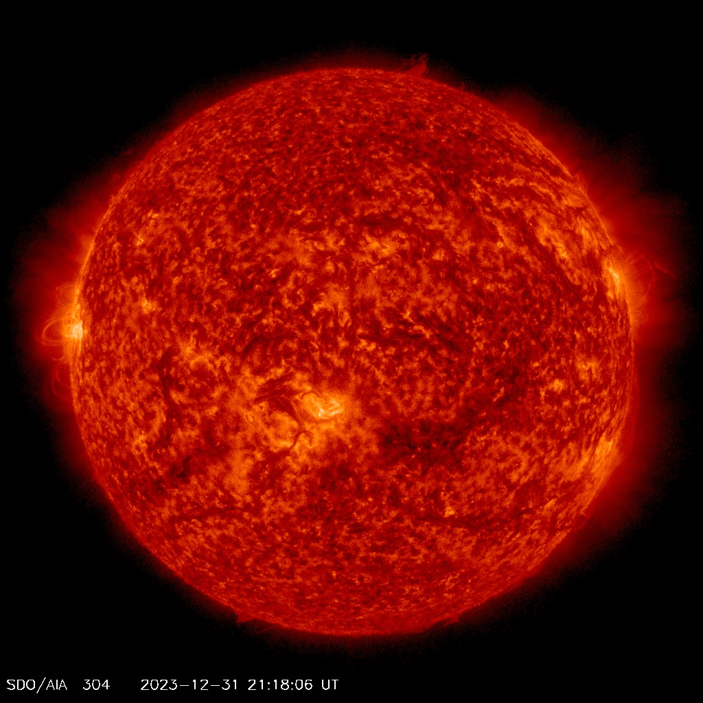 Вспышка на Солнце 31 декабря 2023 