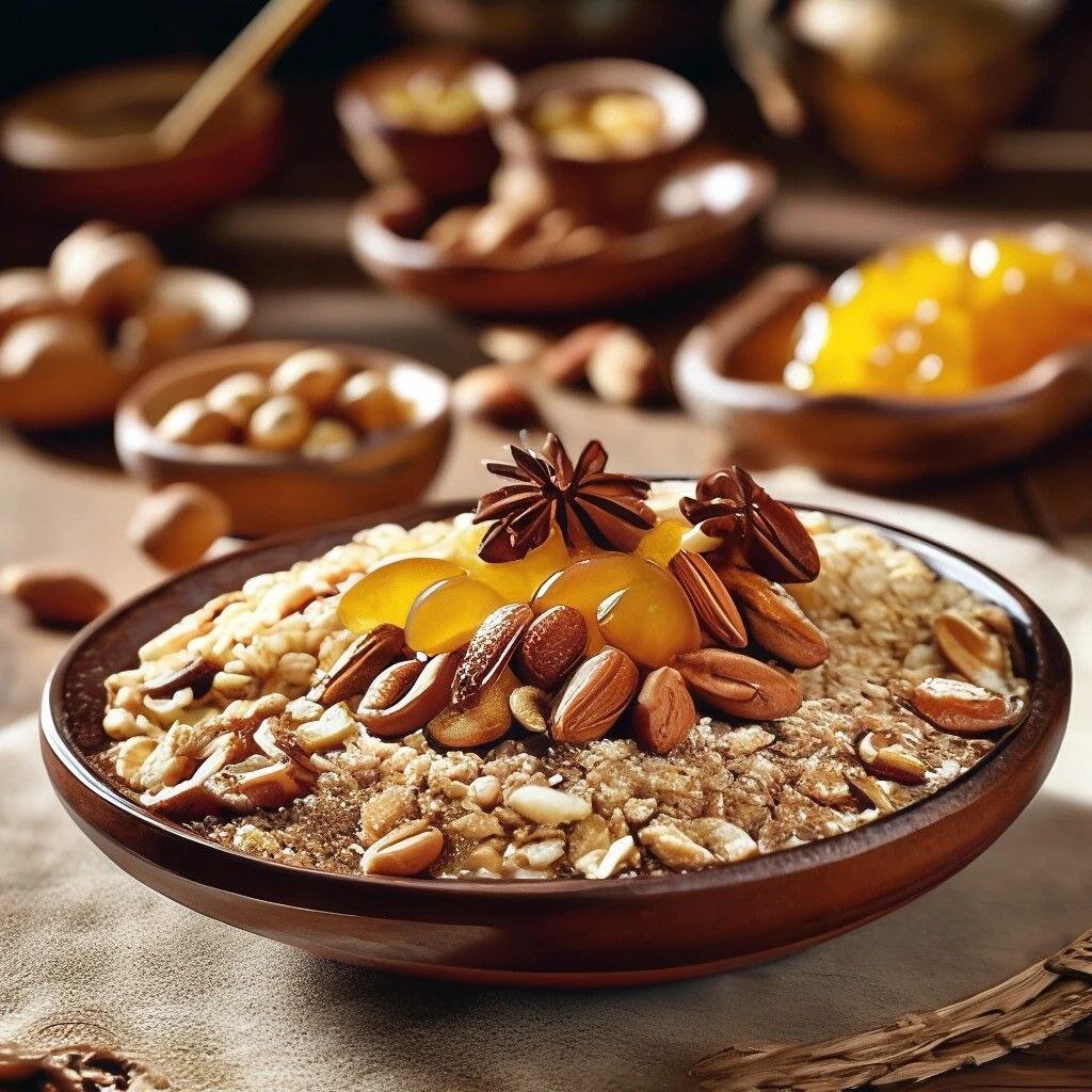 Сочиво – традиционное блюдо из злаков, меда и орехов.