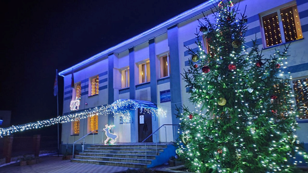 Елочка в белорусской деревне.