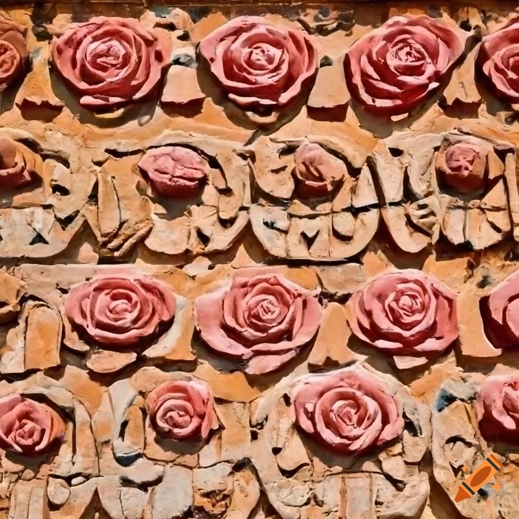 Розовые барельефы Древнего Египта. Фото: craiyon.com