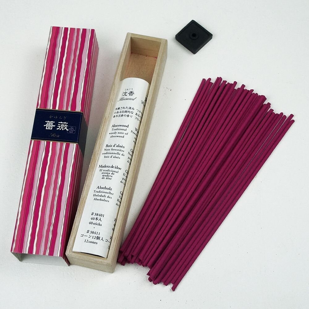 Японские элитные благовония Rose (KAYURAGI) Роза. Фото: gangotri.ru