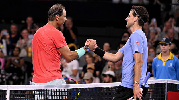    Рафаэль Надаль и Доминик Тим. AFP