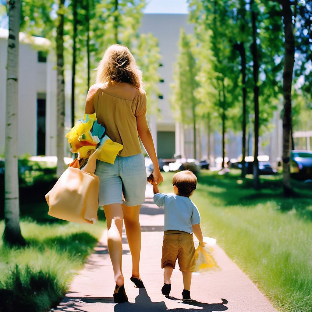 Вот, примерно так, каждый день из сада домой.