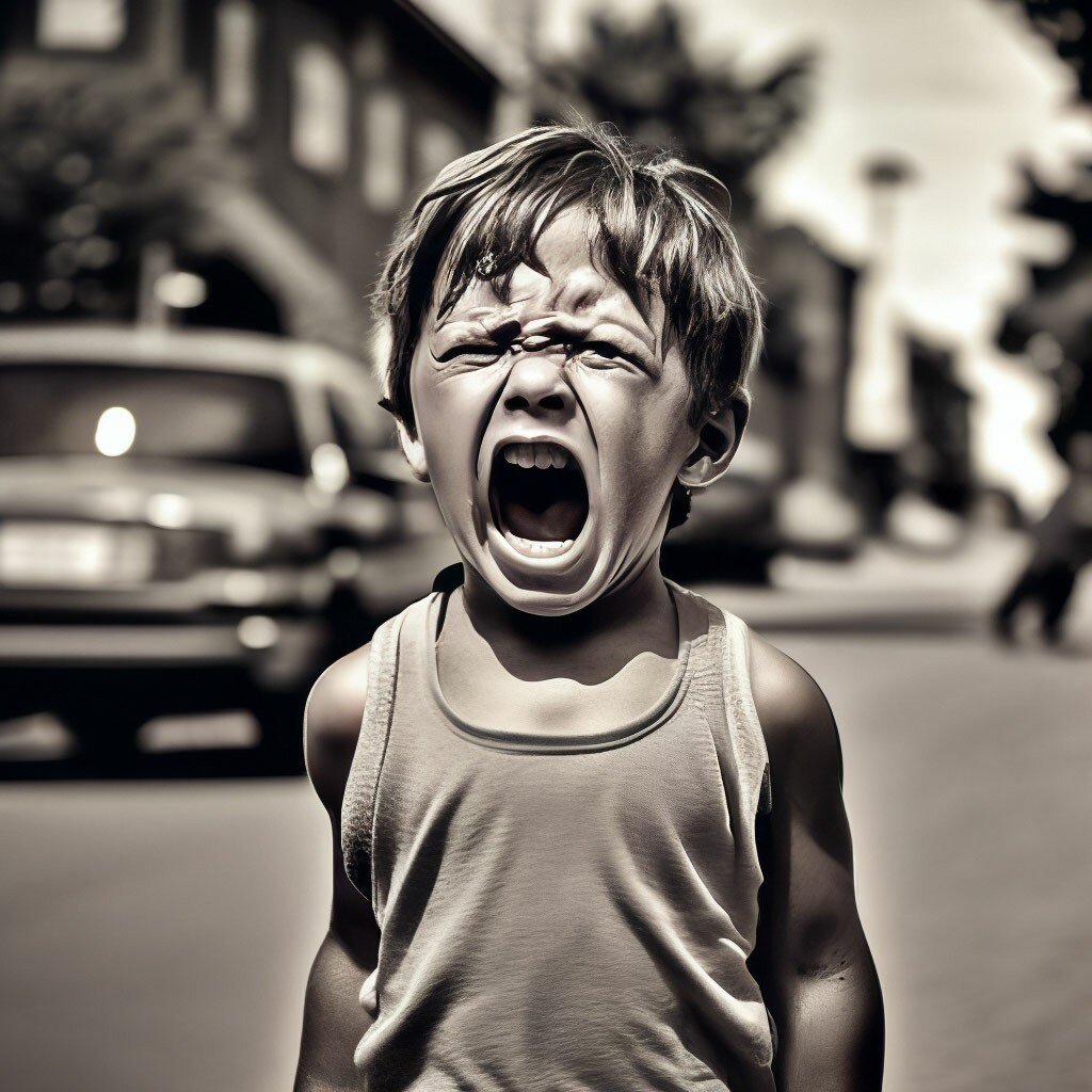 Дети всё делают от души, уж орать, так орать!