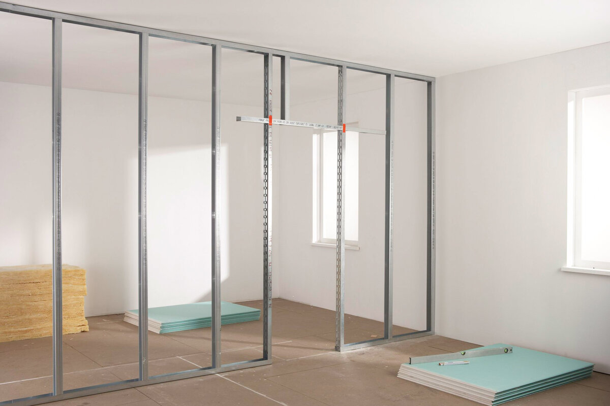 Фото: Каркас для стены из гипсокартона