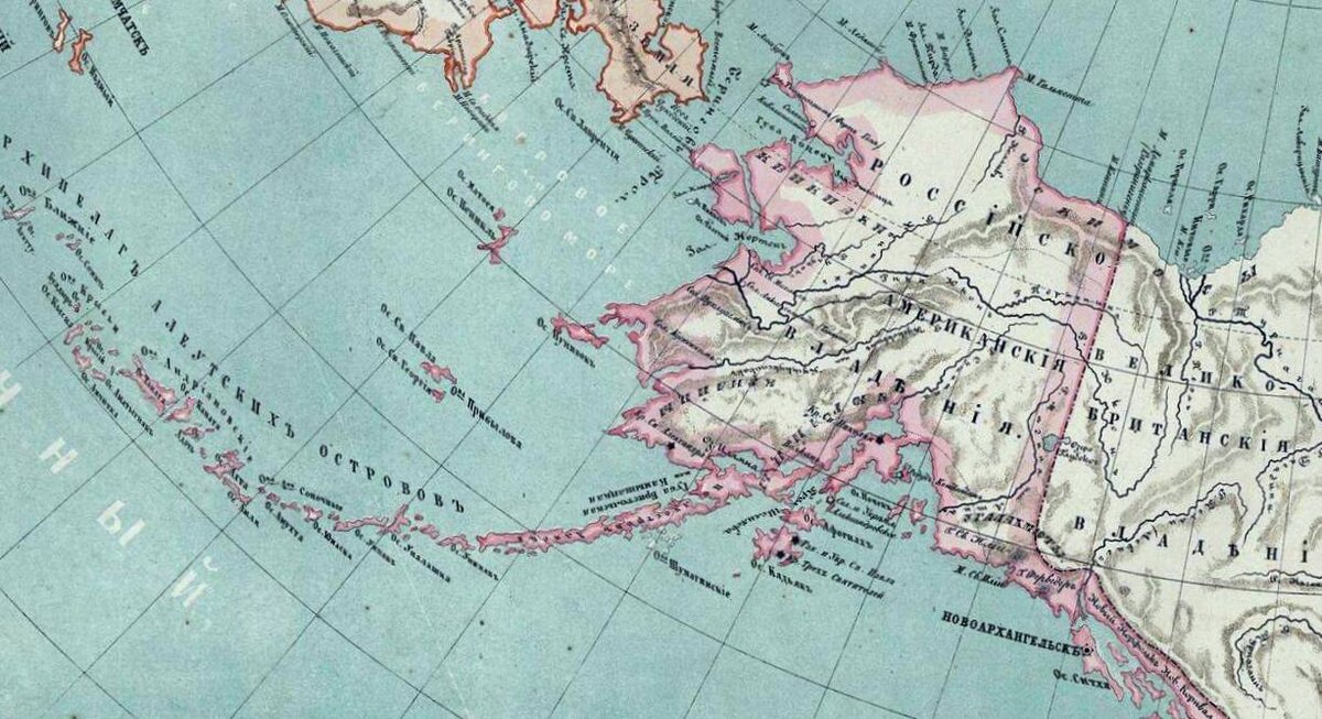 Карта Русской Америки. Из открытых источников.
