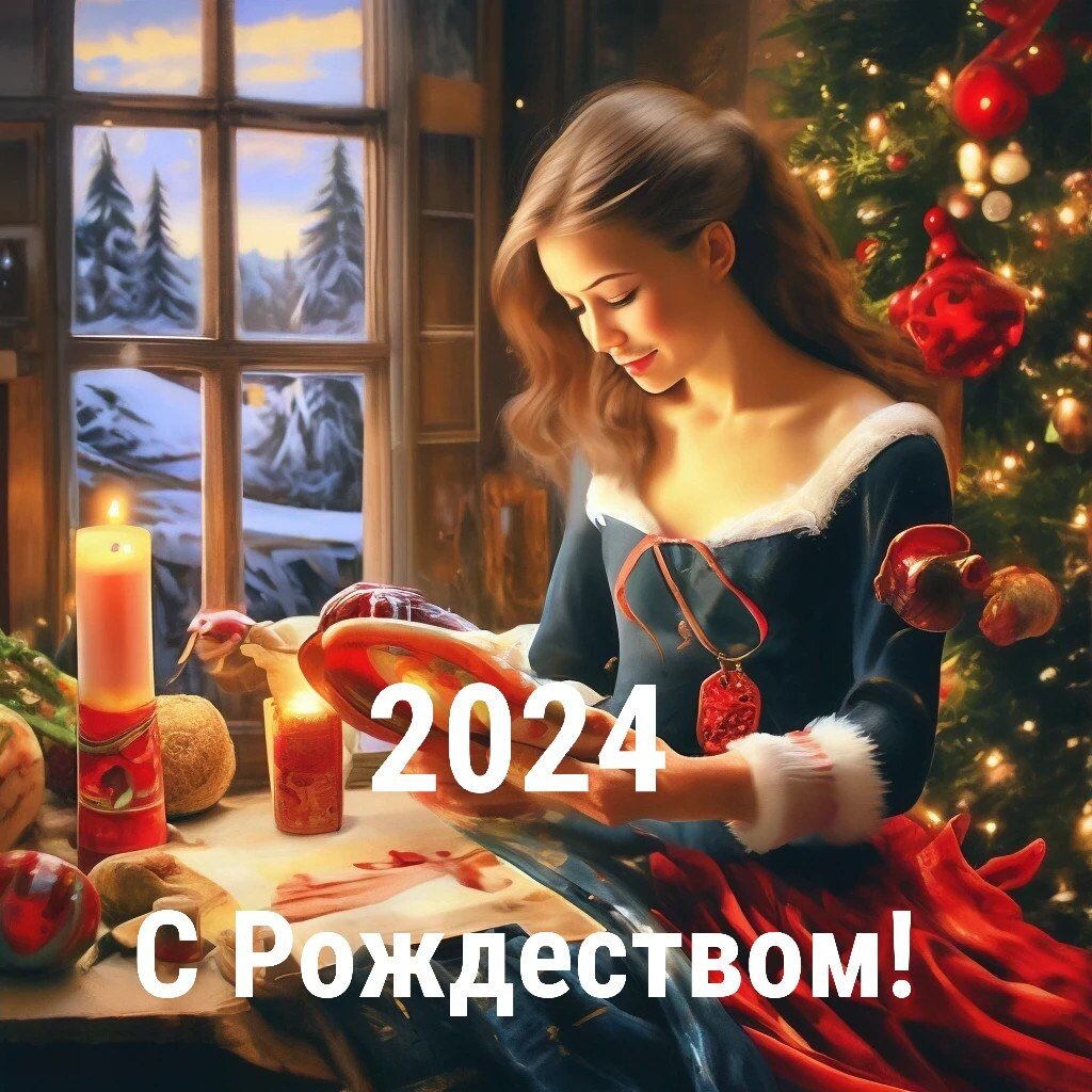 Картинки и открытки для поздравления с Рождеством Христовым 2024