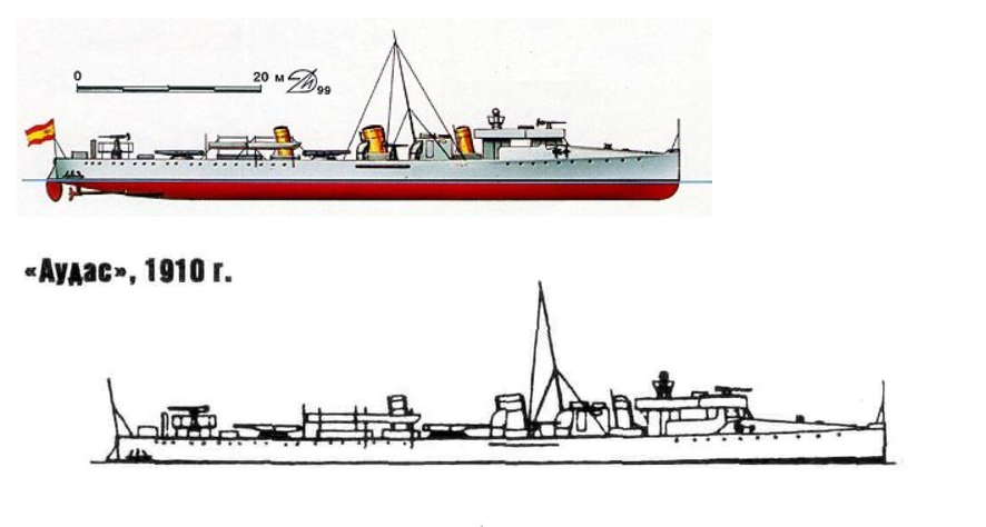 Испанский эсминец "Аудас"