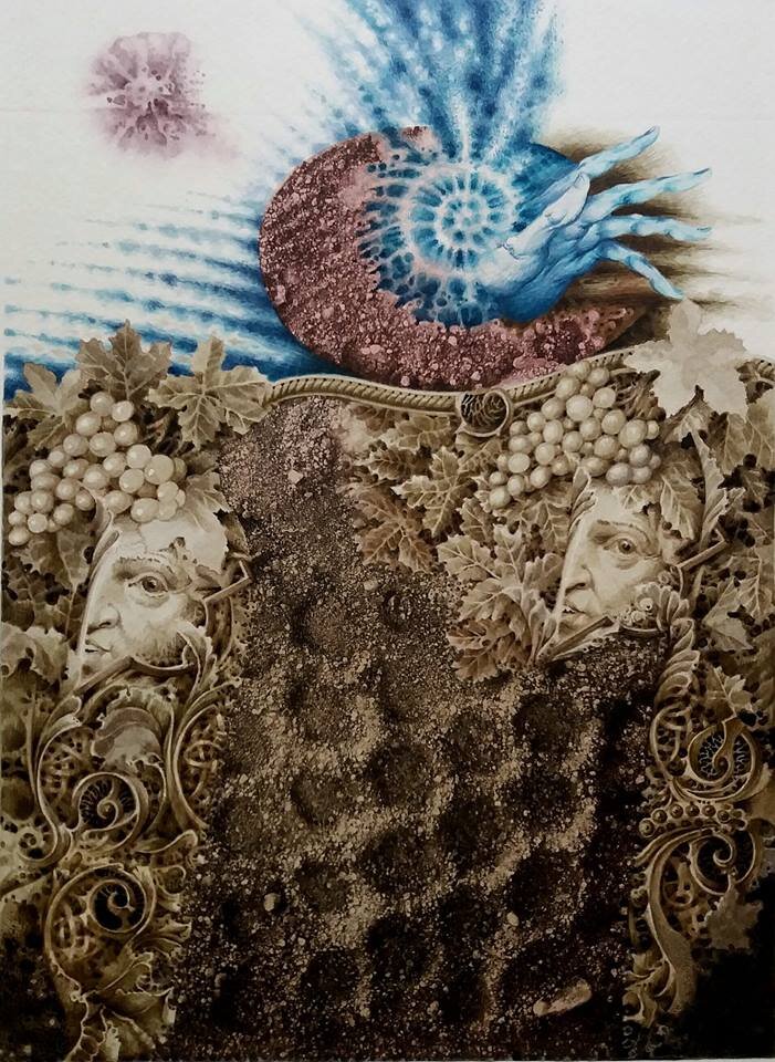 © Юрий Яковенко. Виноградник. Бумага. 2008.