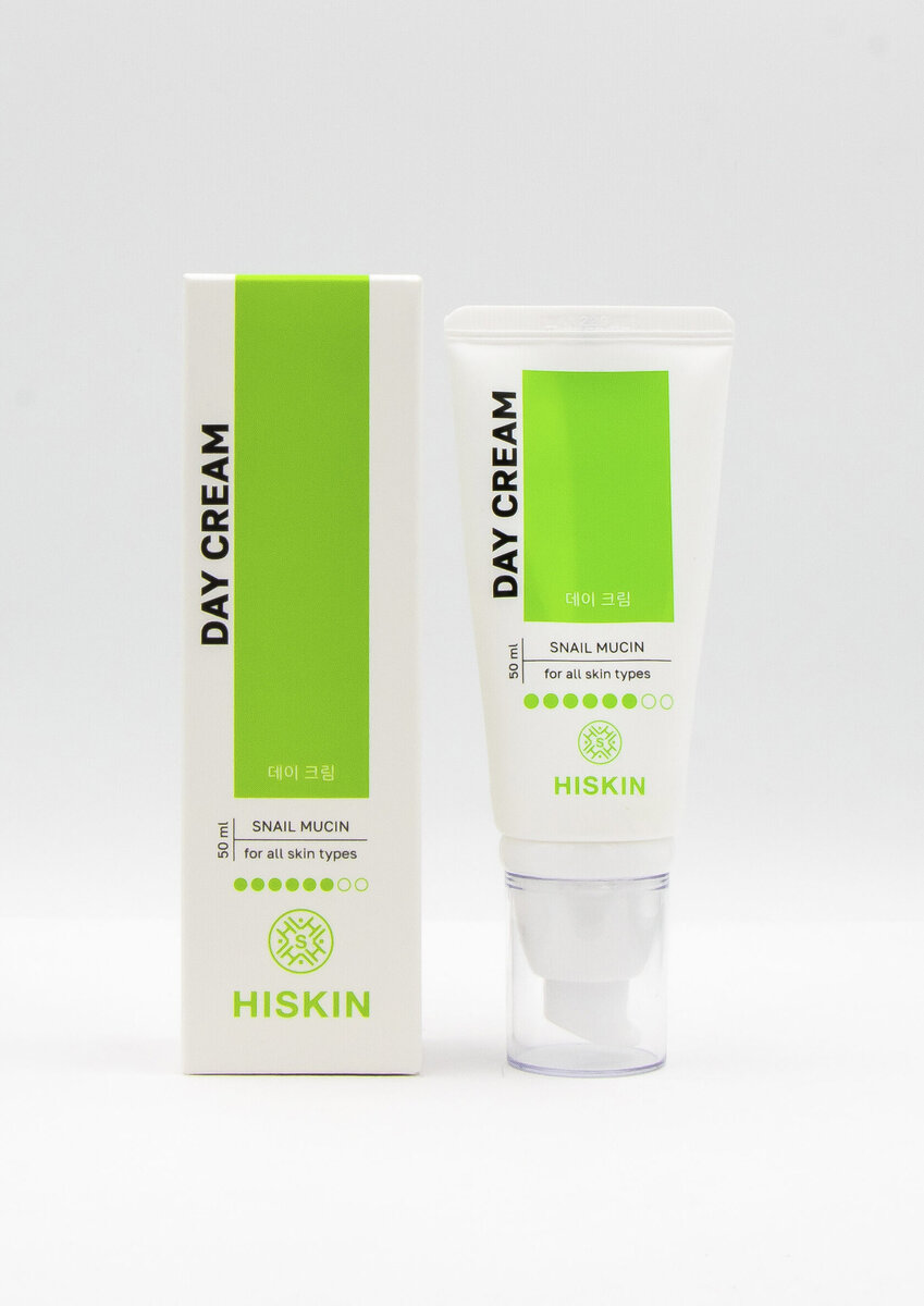    Дневной крем для лица с муцином улитки, Hiskin