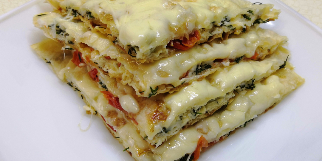 Яичница в лаваше. Вкусный ПП завтрак с лавашом