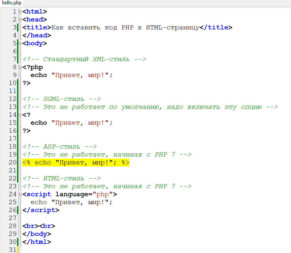 Как вставить код PHP в HTML-страницу | Программист-фрилансер | Дзен