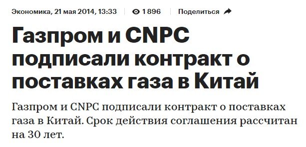 «Газпром» впервые продал за полгода больше газа в Китай, чем в Европу