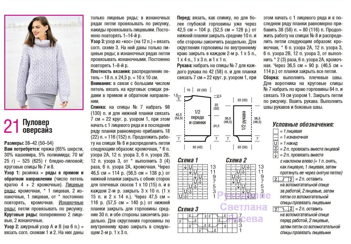Описание схемы свитеров