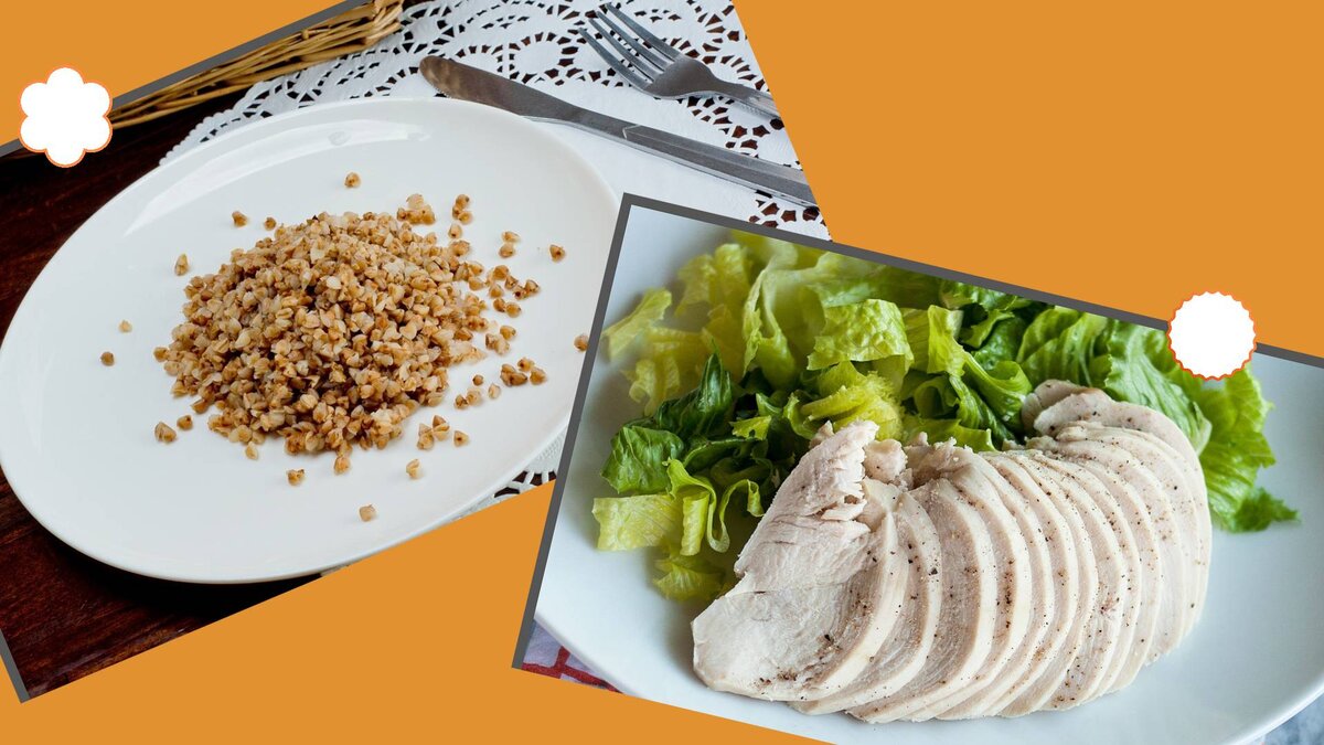 разгрузочный день на гречке или куриной грудке