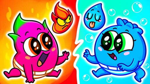 Fire, Water, Earth, Air Baby Elementals || Fire Boy vs Ice Girl Funny Pranks || Avocado Couple