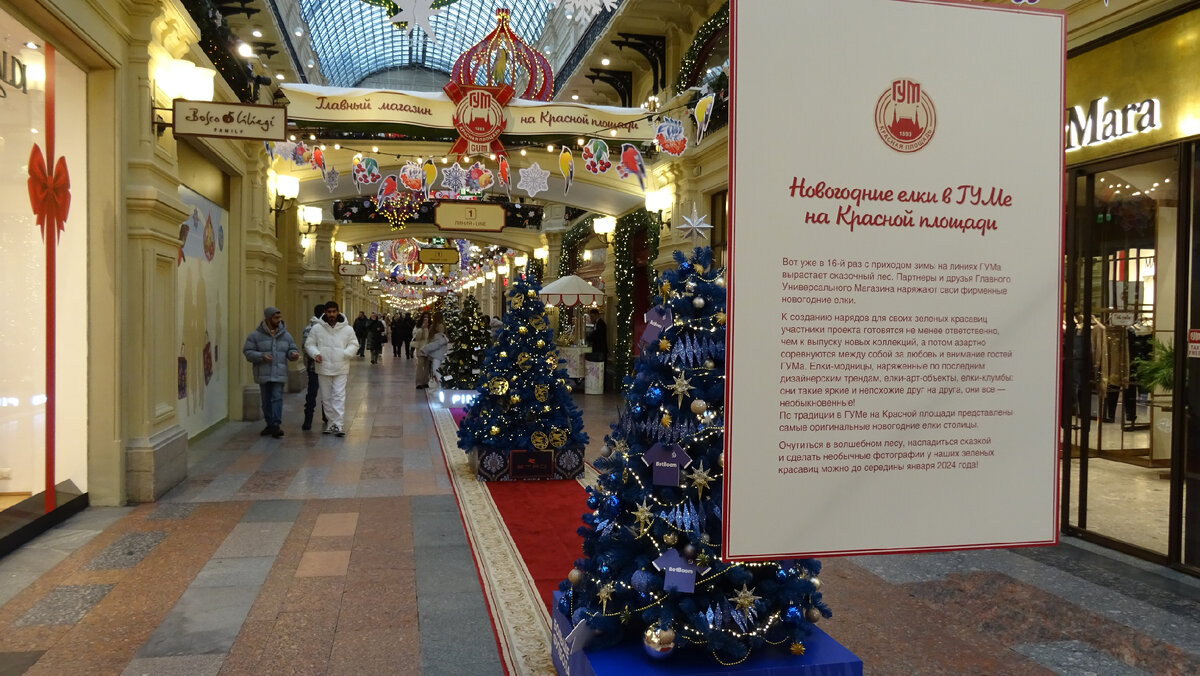 Новогодние ёлки 2024 в ГУМе фото