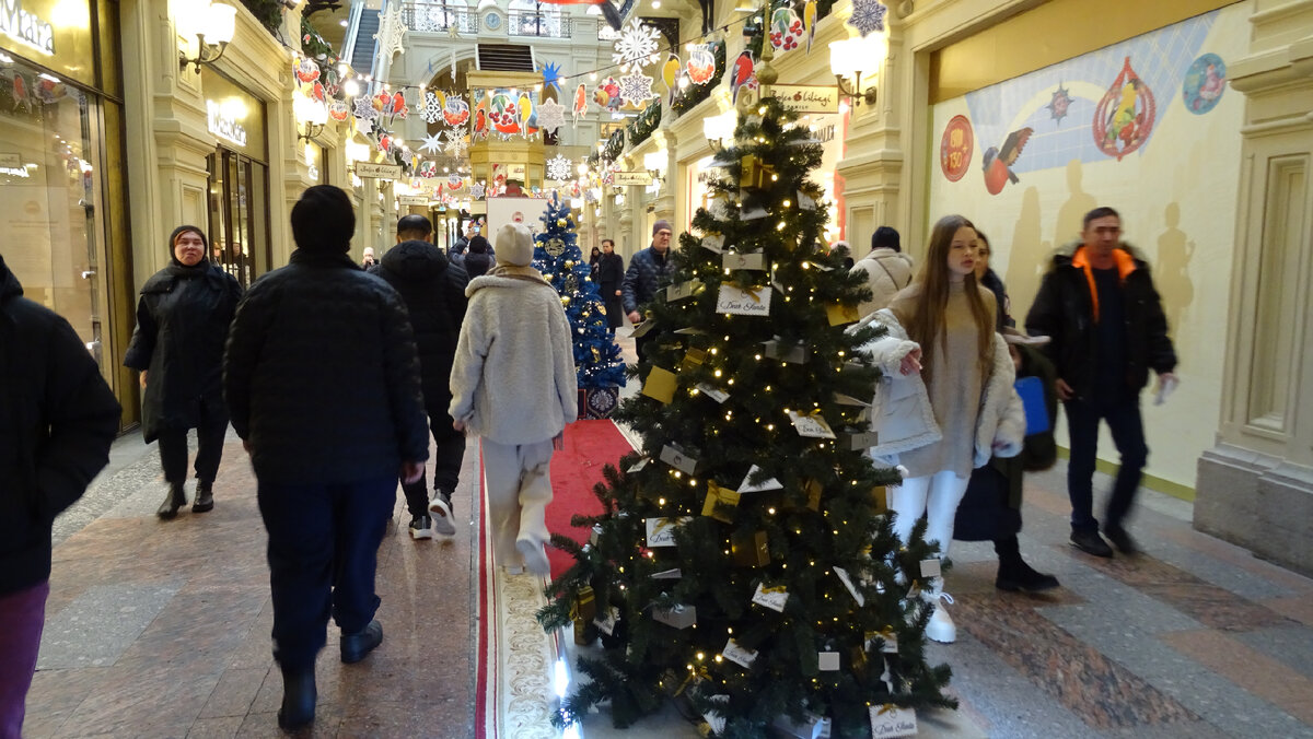 Новогодние ёлки 2024 в ГУМе фото