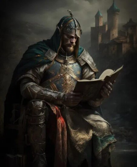 Новый Год наступил. Пора записать итоги 2023 года. Спасибо всем поколениям, спасибо древним людям, кто это делал раньше. До нас. Рисунок. Сделала нейросеть. Источник: картинки. 