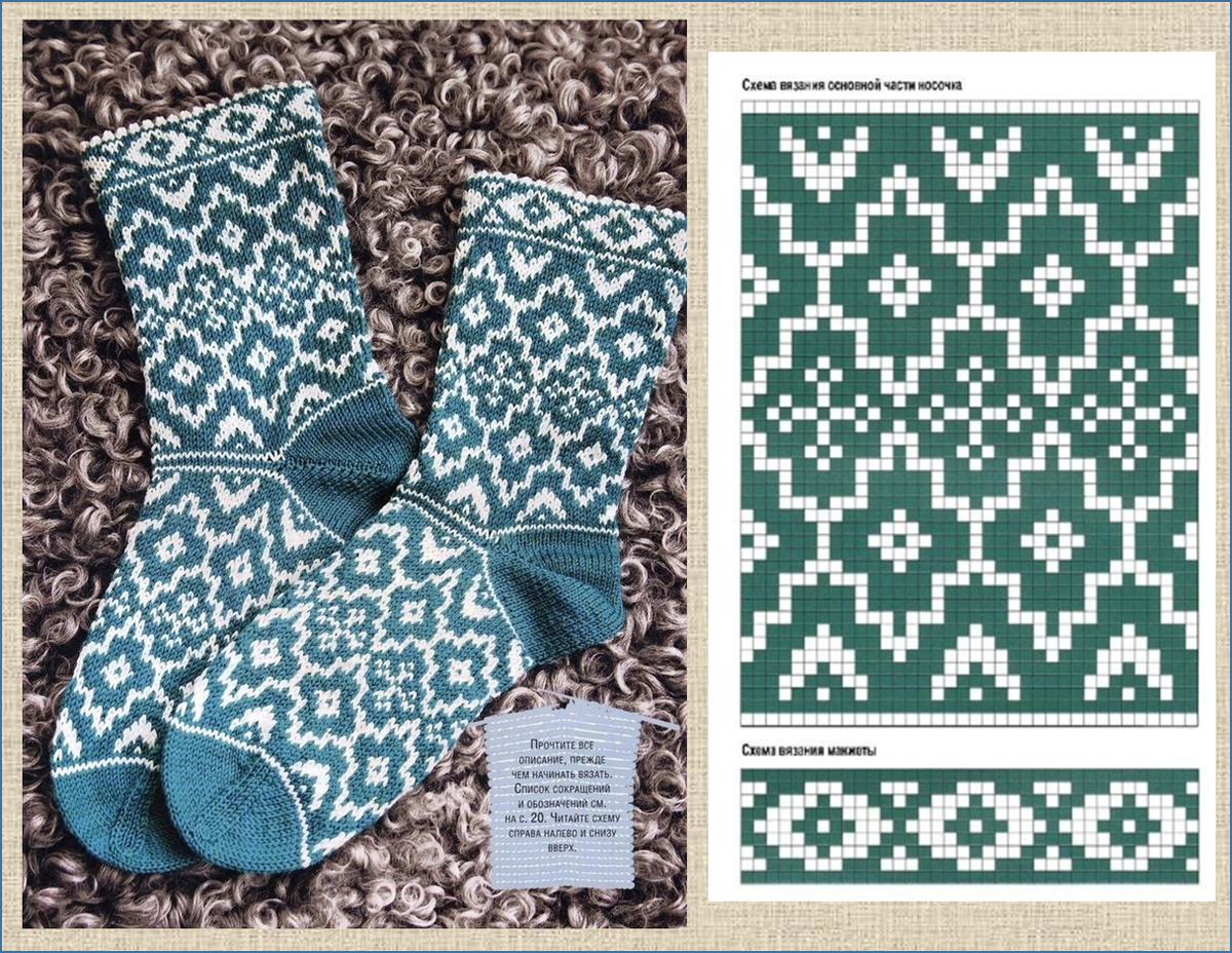Схема носков для женщин