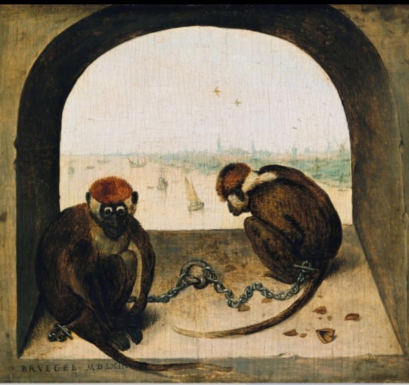 

  Картина Питера Брейгеля Старшего "Две обезьяны" 