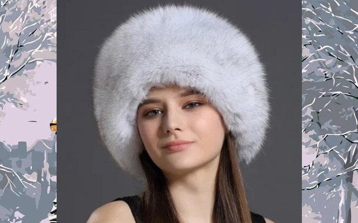 Женская меховая шапка