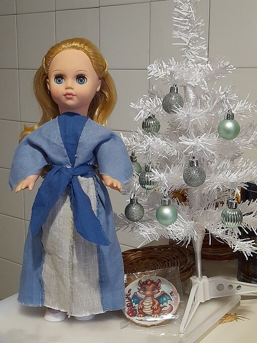 Кукла Мила - Маленькая разбойница из сказки Андерсена "Снежная королева". Январь, 2024.