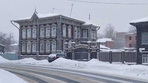 Зимний Томск, улица Татарская