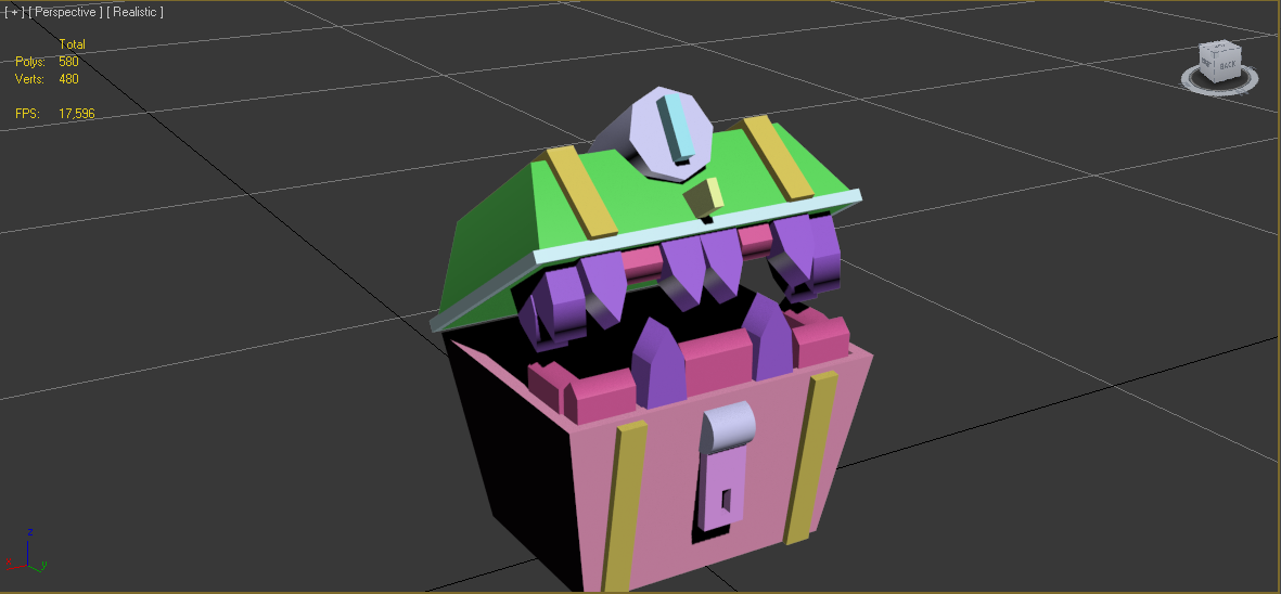 Модель мимика в стиле лоу-поли. Личный скрин 2024. 