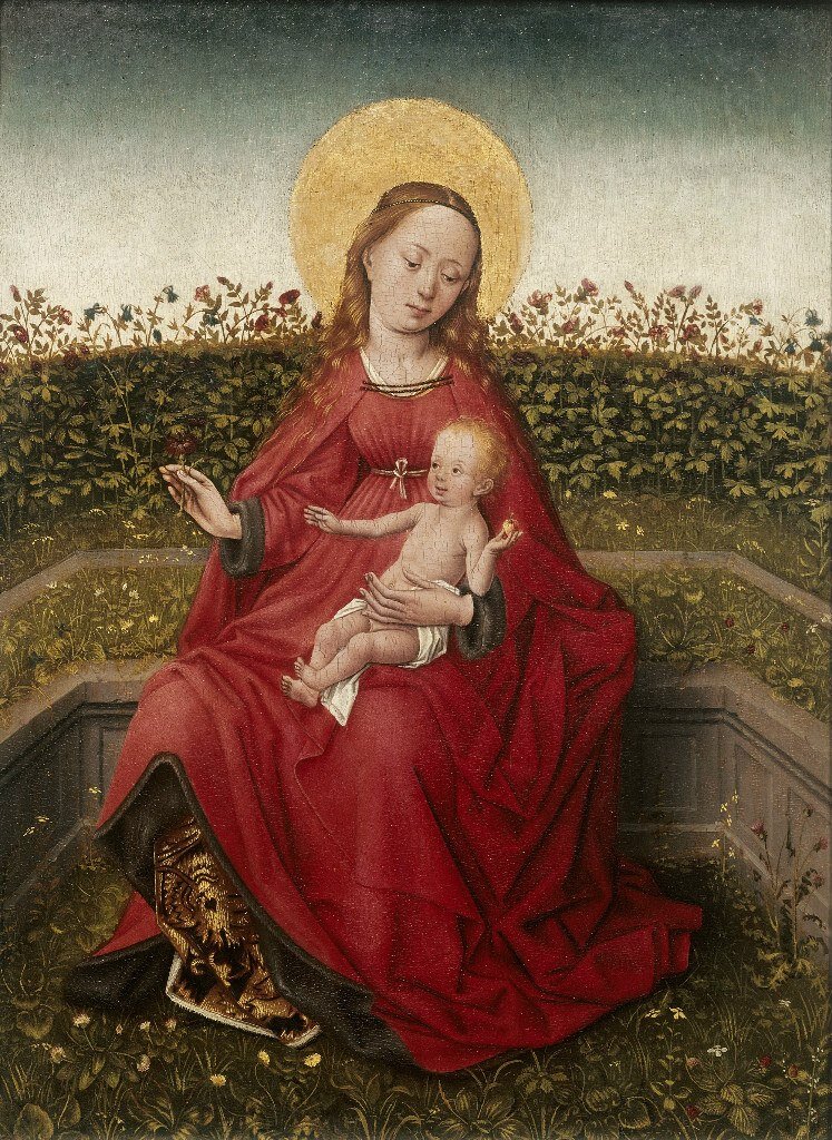 Автор картины мадонна с младенцем на троне. Сандро Боттичелли Мадонна в розовом саду.