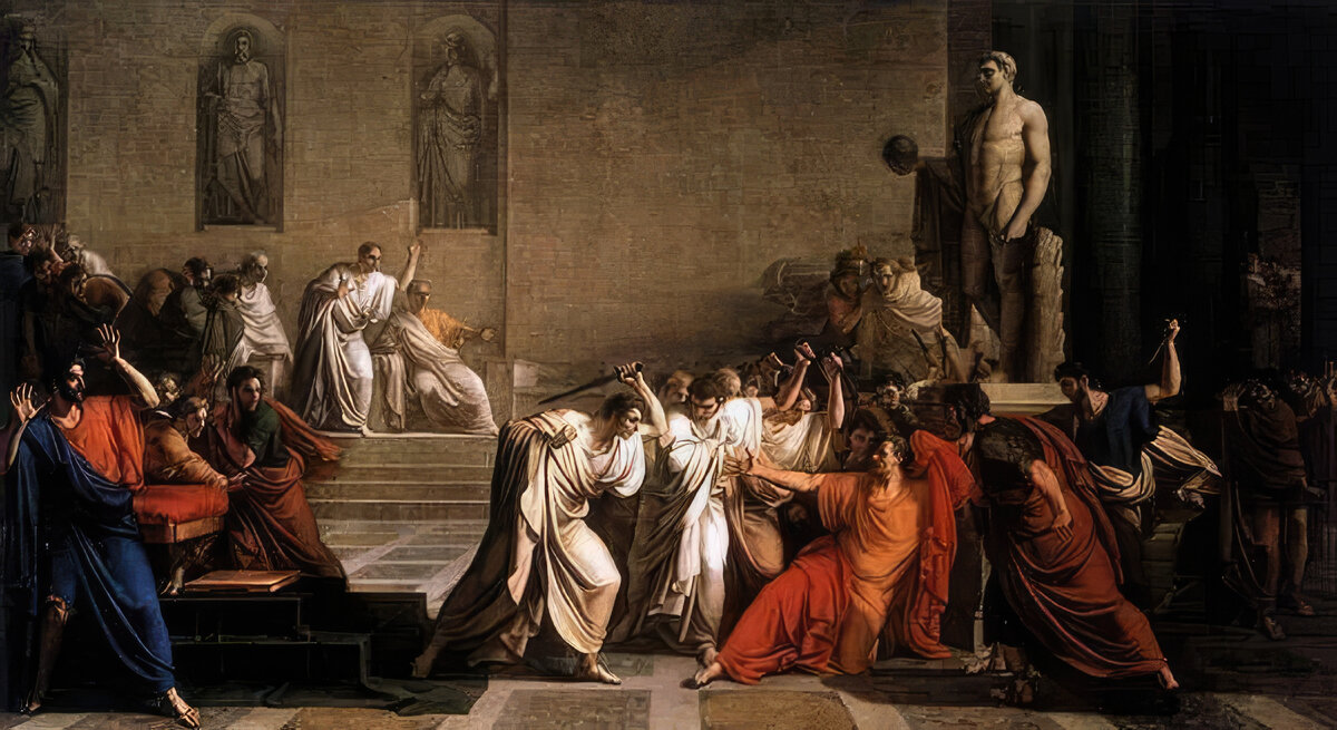 © Смерть Юлия Цезаря, изображенная Винченцо Камуччини