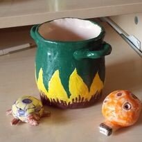 Черепашка, горшочек, свистулька